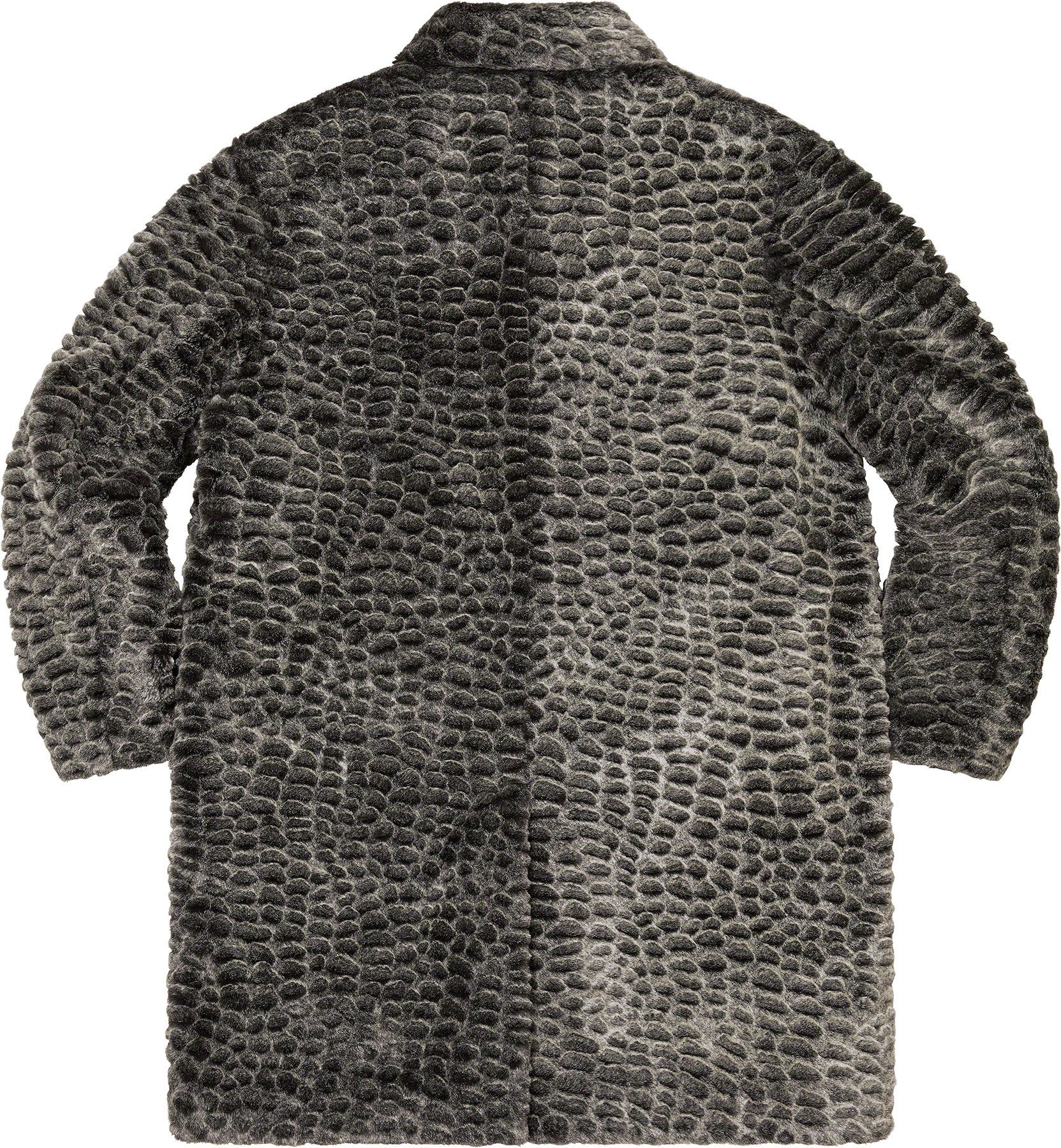 Croc Faux Fur Overcoat view 4